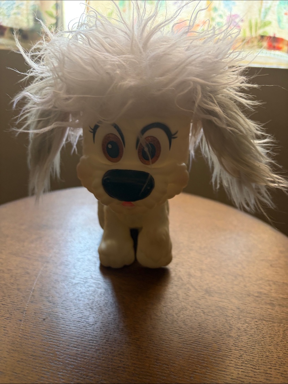Disney White Plush-Head Dog Toy with Fluffy Ears